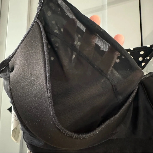 Jantzen Black & White Polka Dot Tankini Top with Built in Support Bra‎ sz 34D/DD - Picture 5 of 11